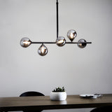 Brammoor Linear 5 Light Pendant - Matt Black Smokey