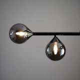 Brammoor Linear 5 Light Pendant - Matt Black Smokey