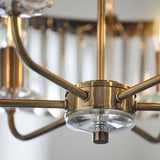 Calverdale Round Cut 6 Light Pendant - Antique Brass Clear