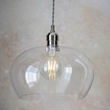 Vellmere Medium Pendant - Clear Bright Nickel