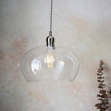 Vellmere Medium Pendant - Clear Bright Nickel