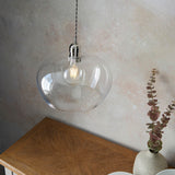 Vellmere Medium Pendant - Clear Bright Nickel