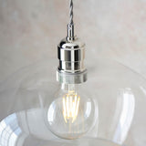 Vellmere Medium Pendant - Clear Bright Nickel