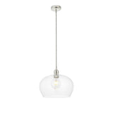 Vellmere Medium Pendant - Clear Bright Nickel