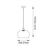 Vellmere Medium Pendant - Clear Bright Nickel