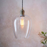 Vellmere Pendant - Clear Antique Brass