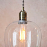 Vellmere Pendant - Clear Antique Brass