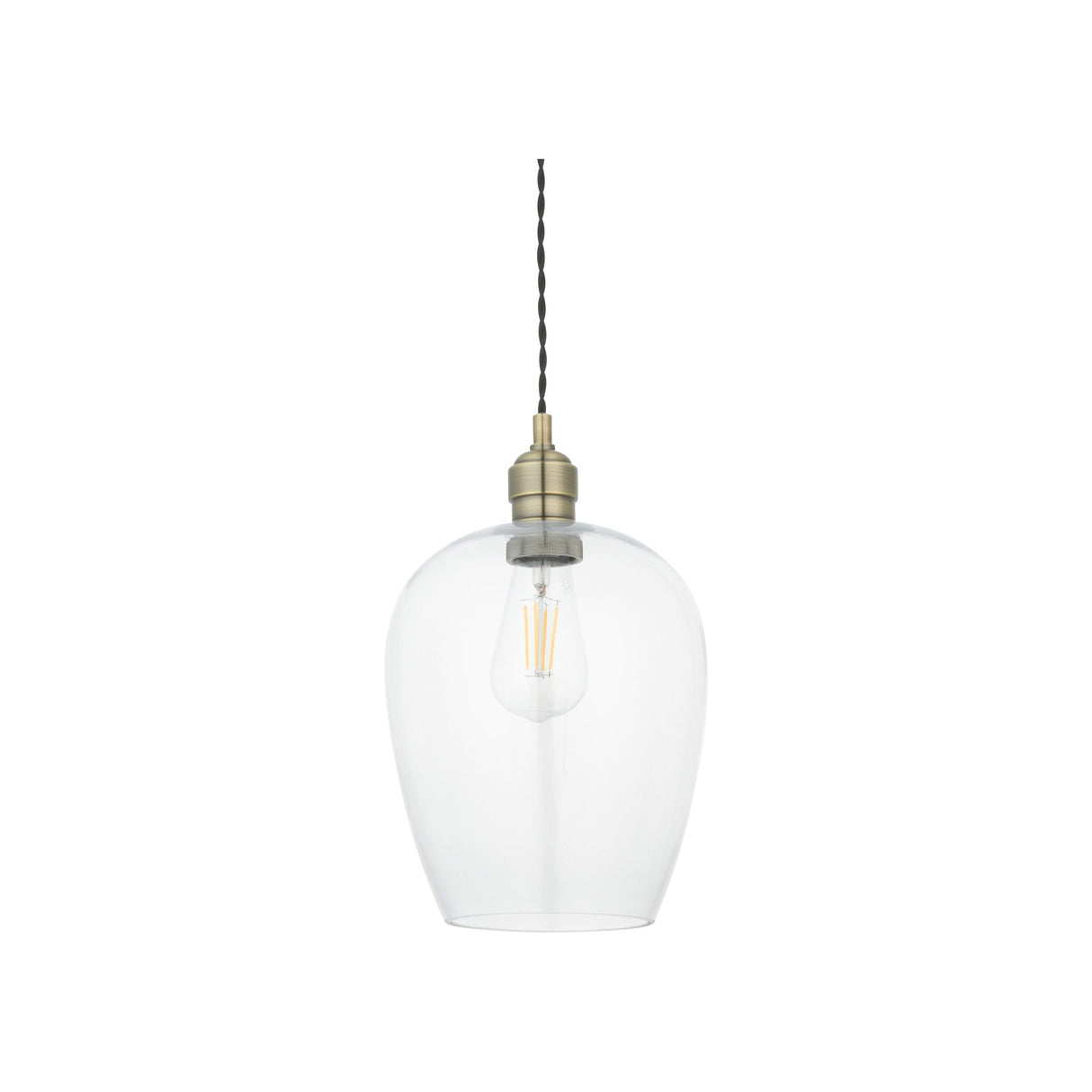 Vellmere Pendant - Clear Antique Brass