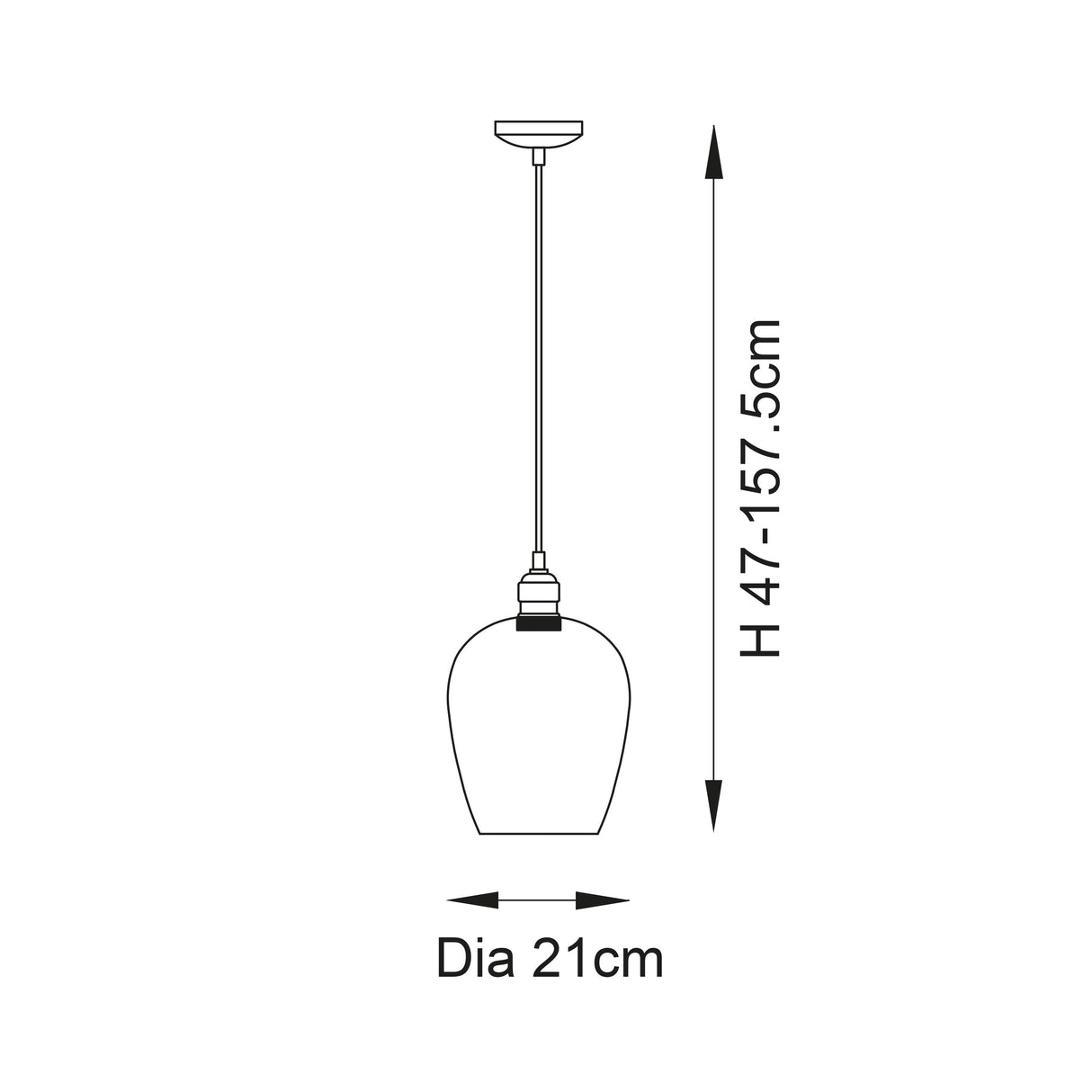 Vellmere Pendant - Clear Antique Brass