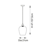Vellmere Pendant - Clear Antique Brass