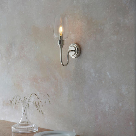 Wraymoor Wall Light - Bright Nickel Clear