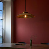 Pyleford Hammered Disc Pendant - Brass
