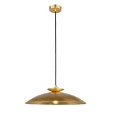Pyleford Hammered Disc Pendant - Brass