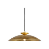 Pyleford Hammered Disc Pendant - Brass