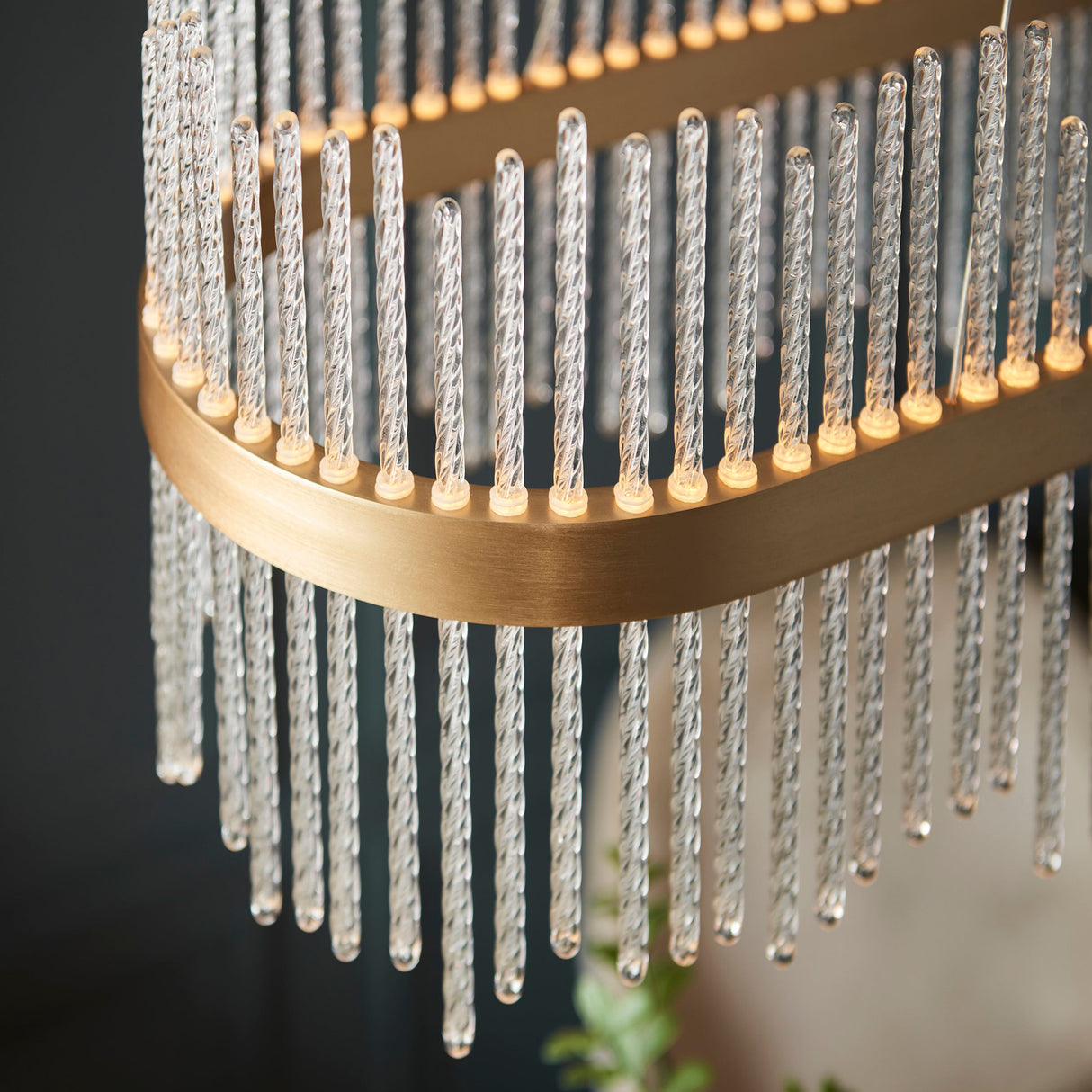 Rookhurst Rod Linear Pendant - Gold
