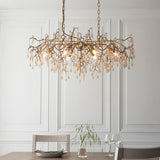 Brayworth Branch Linear Droplets 6 Light Chandelier - Aged Gold
