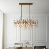 Brayworth Branch Linear Droplets 6 Light Chandelier - Aged Gold