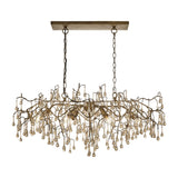 Brayworth Branch Linear Droplets 6 Light Chandelier - Aged Gold