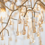 Brayworth Branch Linear Droplets 6 Light Chandelier - Aged Gold