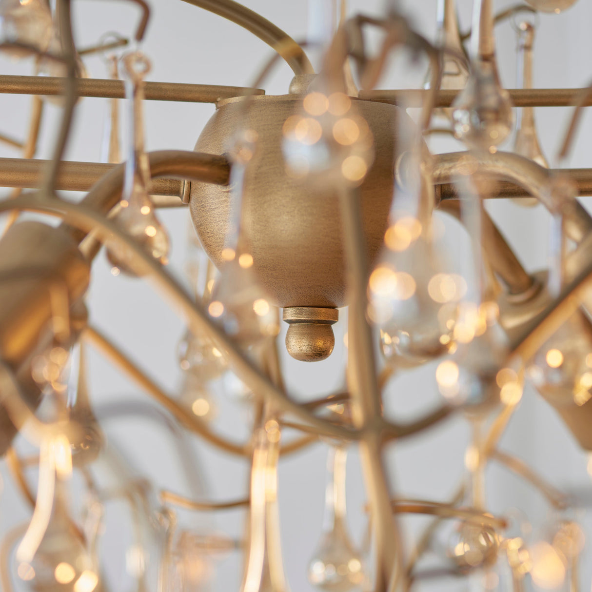 Brayworth Branch Linear Droplets 6 Light Chandelier - Aged Gold