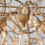 Brayworth Branch Linear Droplets 6 Light Chandelier - Aged Gold