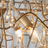 Brayworth Branch Linear Droplets 6 Light Chandelier - Aged Gold
