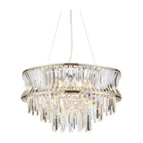 Wychford Concave 9 Light Pendant - Bright Nickel Clear