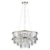 Wychford Concave 9 Light Pendant - Bright Nickel Clear