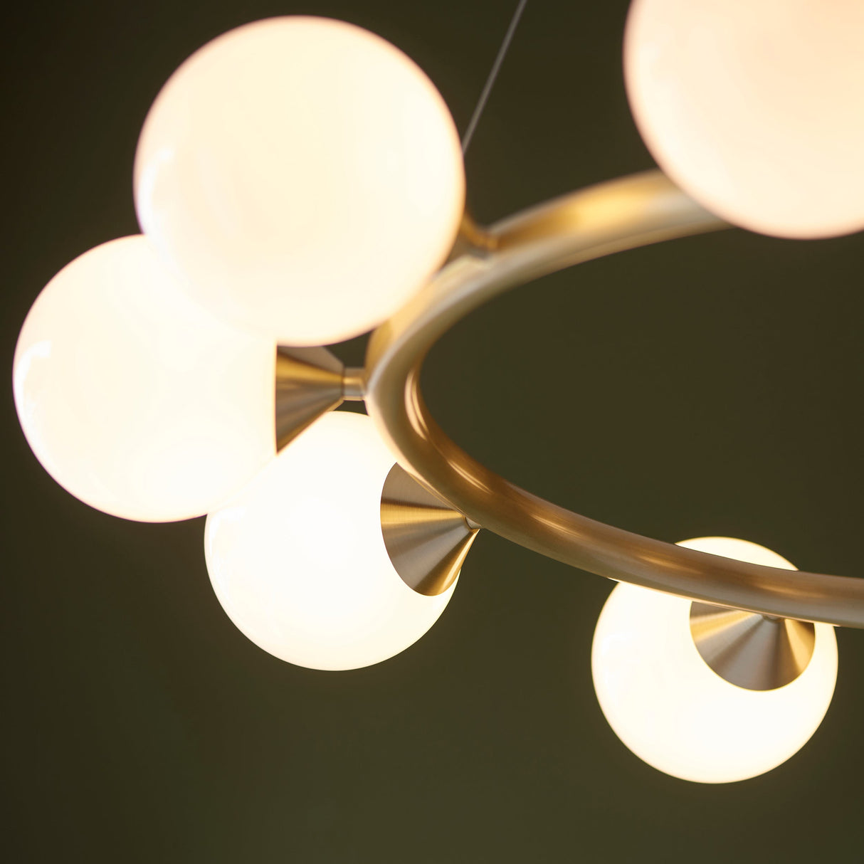 Brammoor Ring Gloss 10 Light Pendant - Satin Brushed Gold