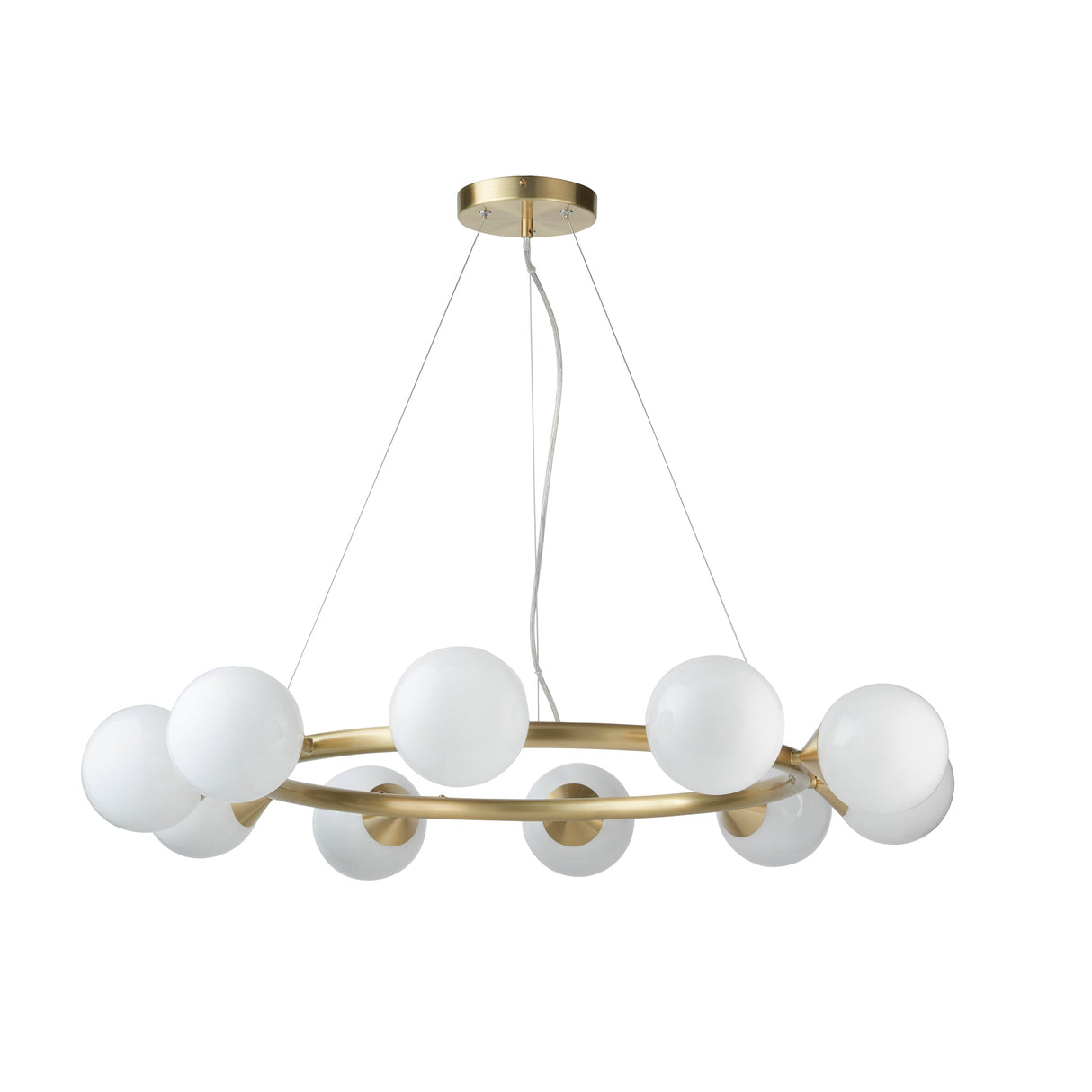 Brammoor Ring Gloss 10 Light Pendant - Satin Brushed Gold