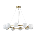 Brammoor Ring Gloss 10 Light Pendant - Satin Brushed Gold