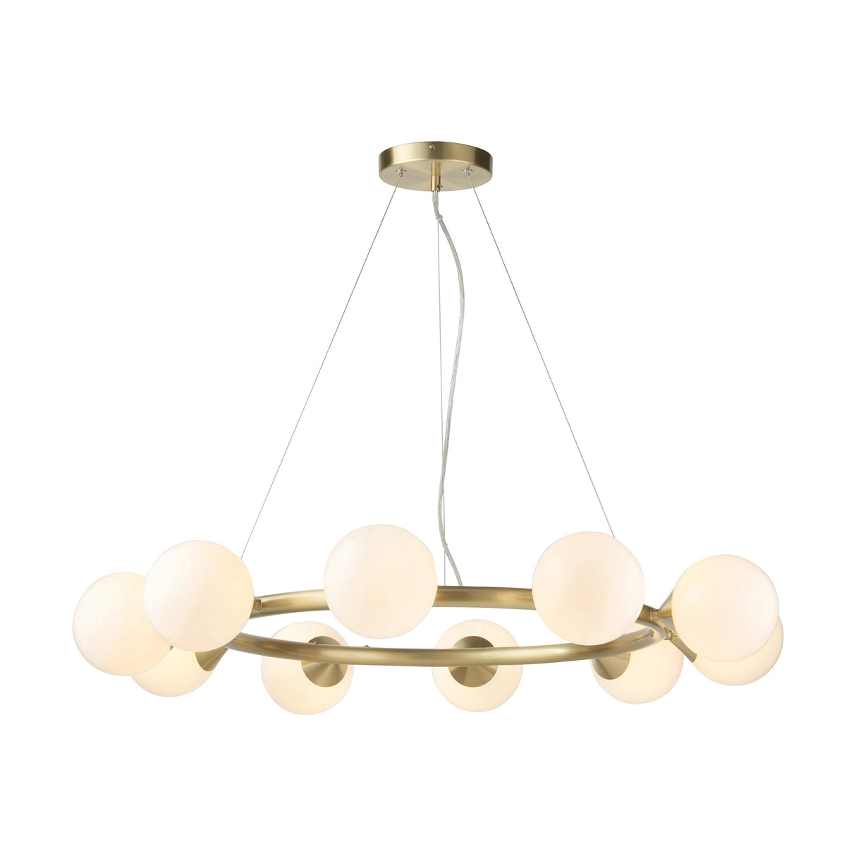 Brammoor Ring Gloss 10 Light Pendant - Satin Brushed Gold