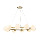 Brammoor Ring Gloss 10 Light Pendant - Satin Brushed Gold