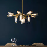 Gorsewell Ribbed 13 Light Pendant - Frosted Satin Brass