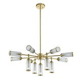 Gorsewell Ribbed 13 Light Pendant - Frosted Satin Brass