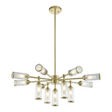 Gorsewell Ribbed 13 Light Pendant - Frosted Satin Brass