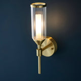 Gorsewell Ribbed Single Wall Light - Frosted Satin Brass