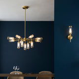 Gorsewell Ribbed Single Wall Light - Frosted Satin Brass