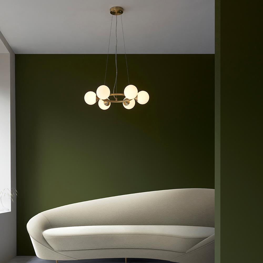 Brammoor Ring Gloss 6 Light Pendant - Satin Brushed Gold