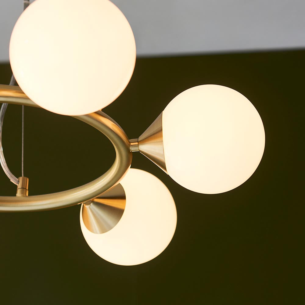 Brammoor Ring Gloss 6 Light Pendant - Satin Brushed Gold