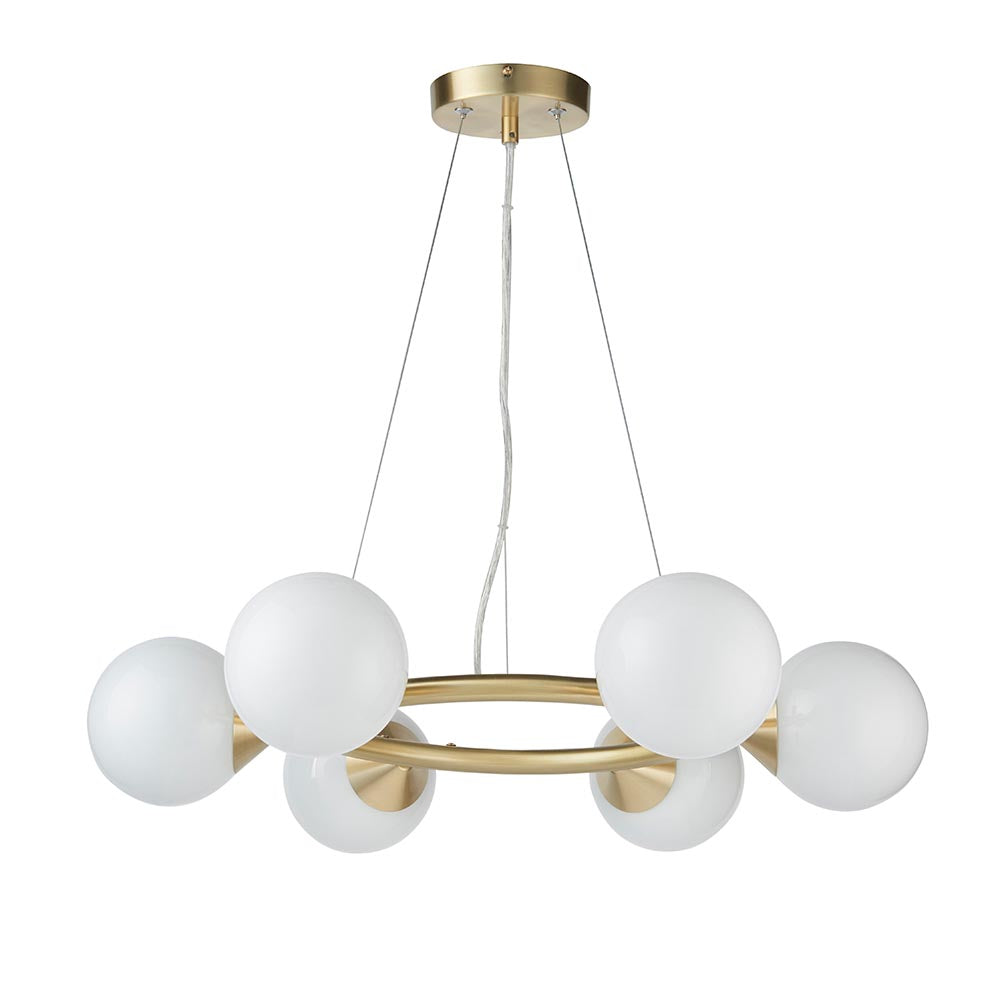 Brammoor Ring Gloss 6 Light Pendant - Satin Brushed Gold