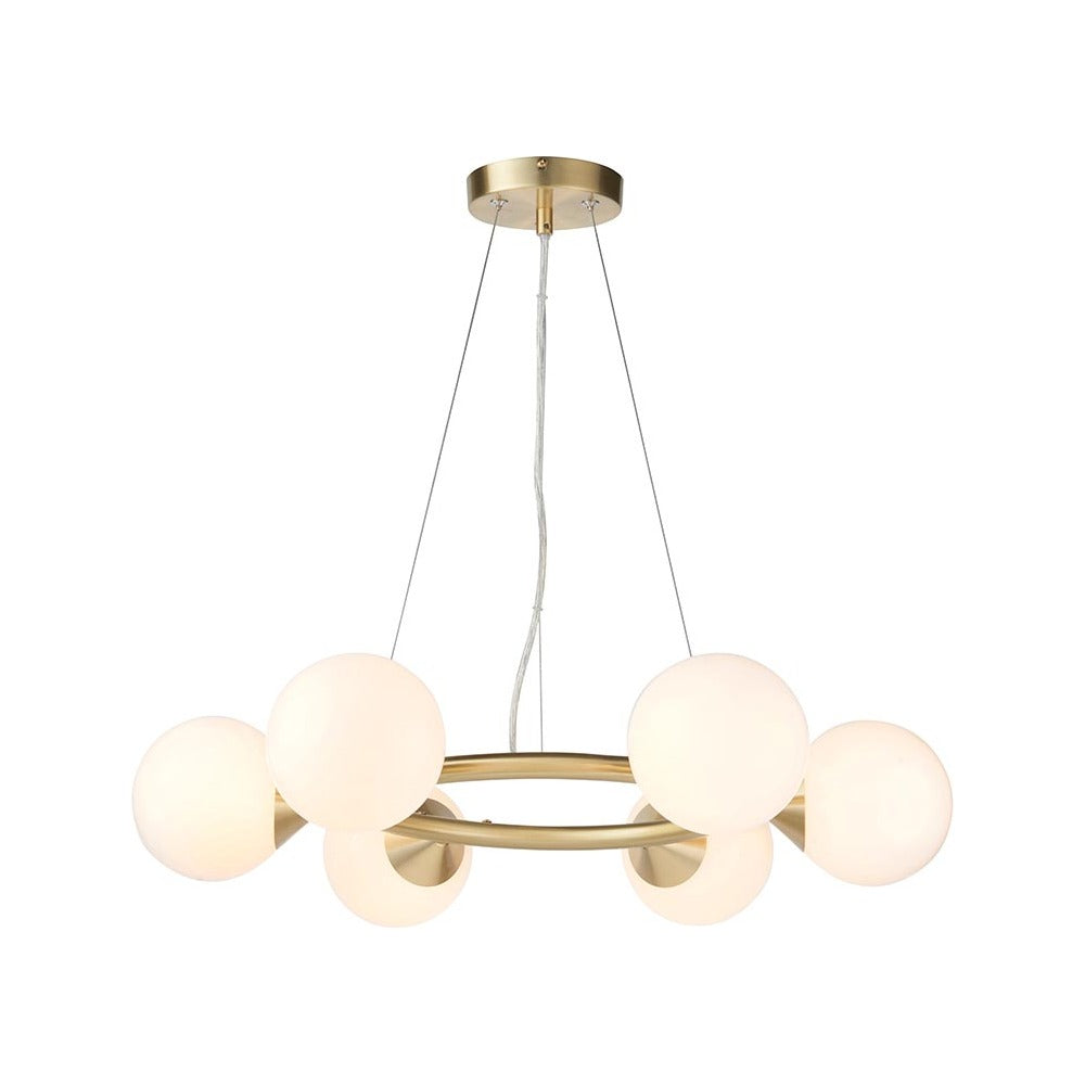 Brammoor Ring Gloss 6 Light Pendant - Satin Brushed Gold