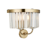 Calverdale Cut 2 Light Wall Light - Antique Brass