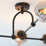 Haldmere Semi-flush 4 Light Flush Ceiling Light - Matt Black Grey