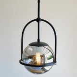 Haldmere Single Adjustable Stem Pendant - Matt Black Grey