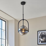 Haldmere Single Adjustable Stem Pendant - Matt Black Grey
