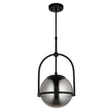 Haldmere Single Adjustable Stem Pendant - Matt Black Grey