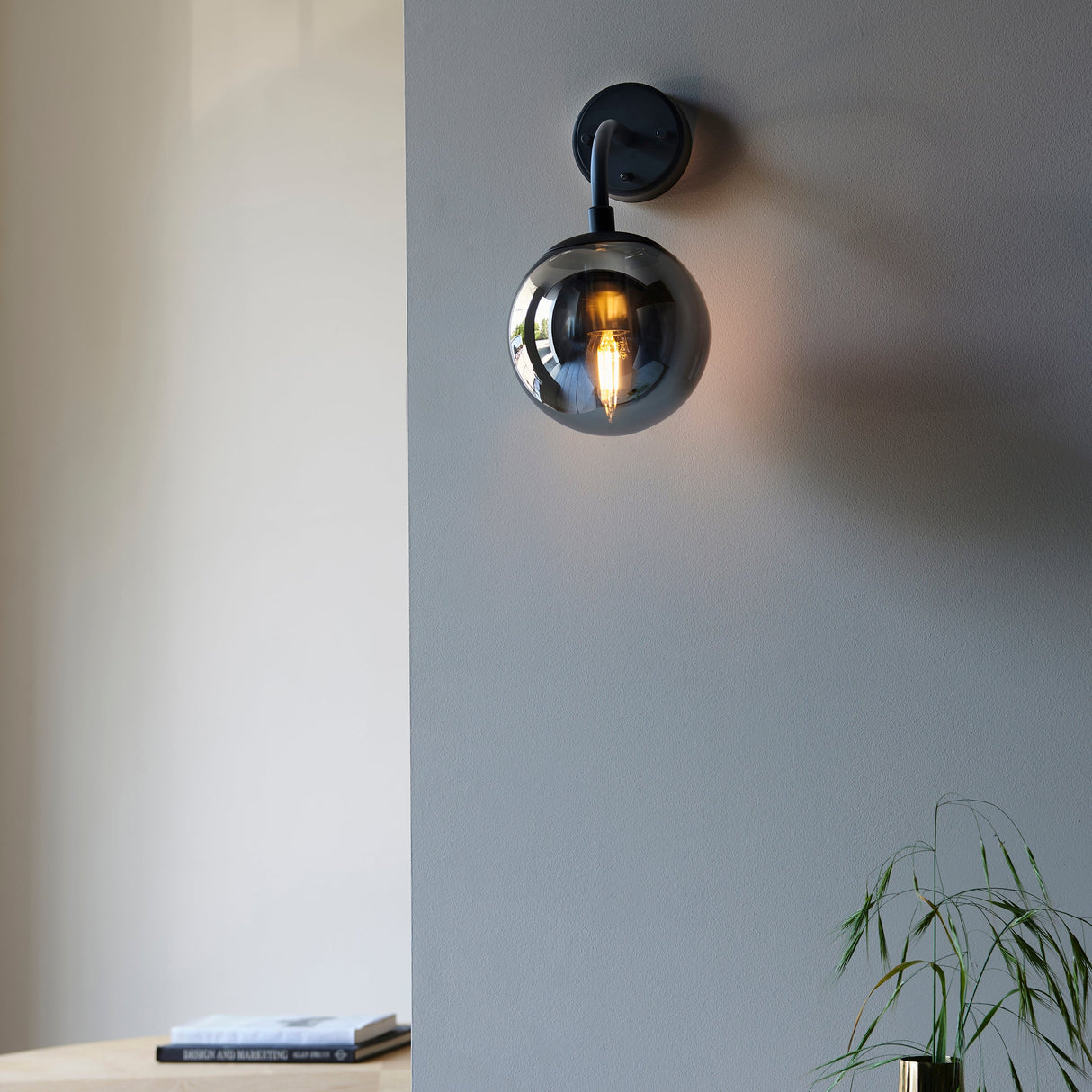 Haldmere Wall Light - Matt Black Grey