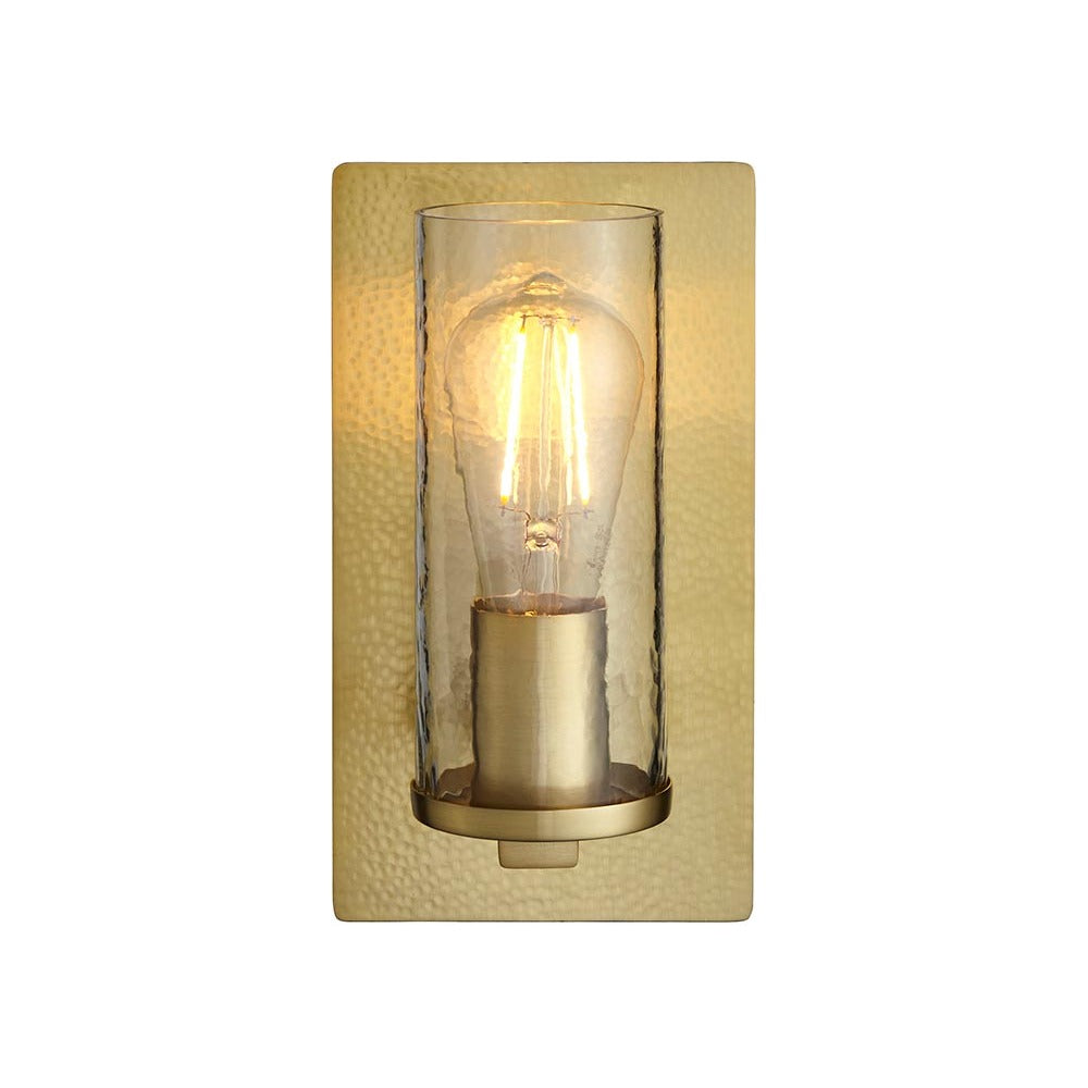 Pyleford Hammered Wall Light - Brass
