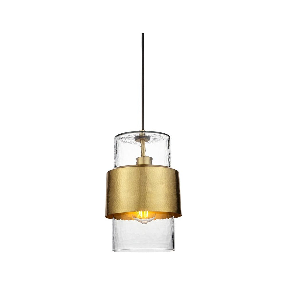 Pyleford Hammered Pendant - Brass